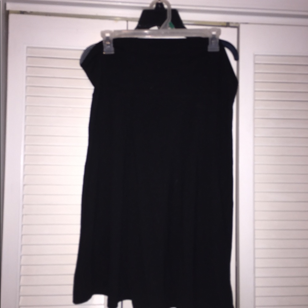 Midi black T-shirt skirt